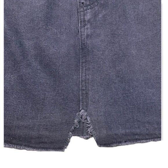 Missguided Denim Skirt Black Size 4 Mirco Mini Bratz High Waisted Shark Bite - Picture 4 of 7